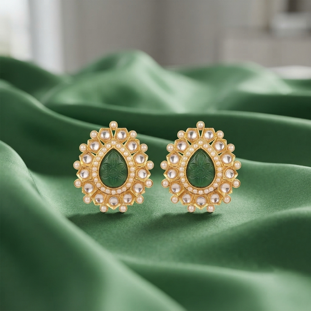 The99Jewel Heritage Pearl & Kundan Party Wear Earrings for Women