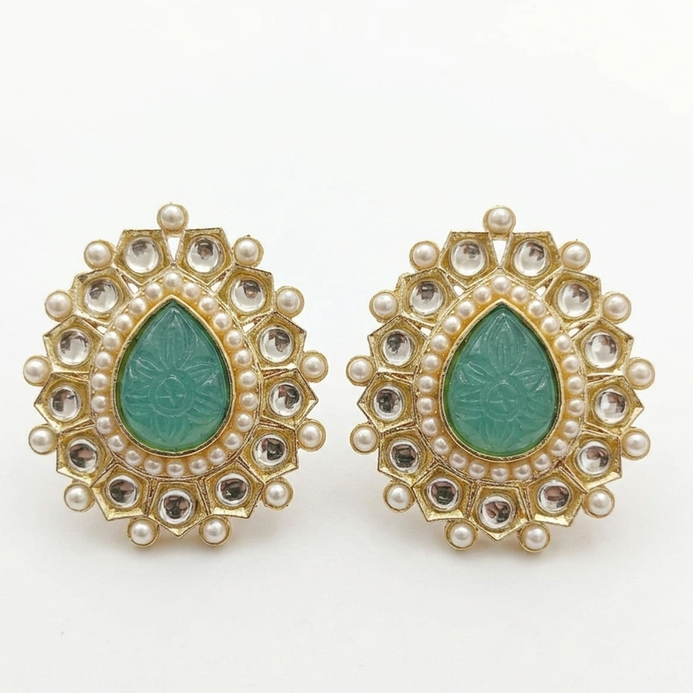 The99Jewel Heritage Pearl & Kundan Party Wear Earrings for Women