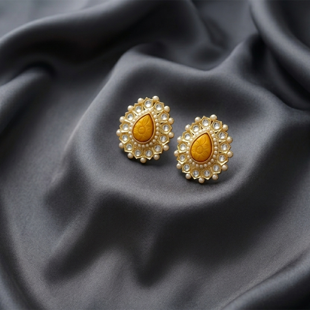 The99Jewel Heritage Pearl & Kundan Party Wear Earrings for Women