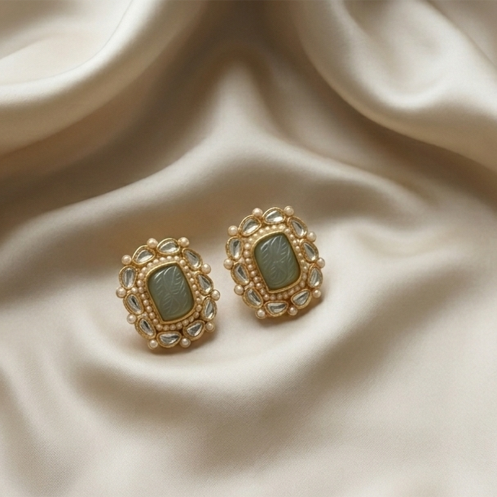 The99Jewel Heritage Pearl & Kundan Party Wear Earrings for Women