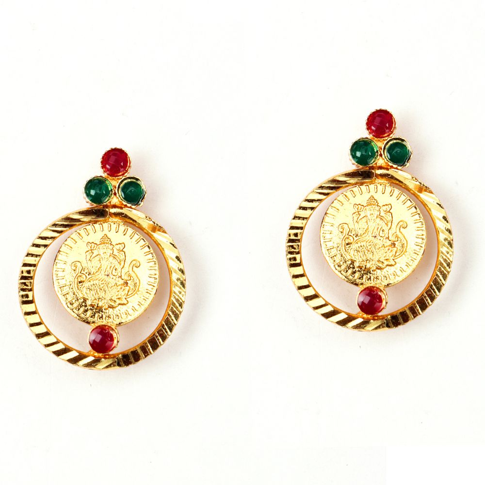 The99Jewel Gold Look Forming Traditional Designer Gold Plated Necklace Set for Women