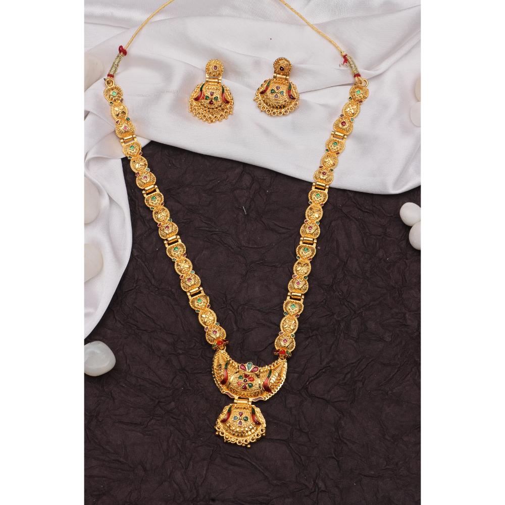 The99Jewel Gold Look Forming Long Necklace Set