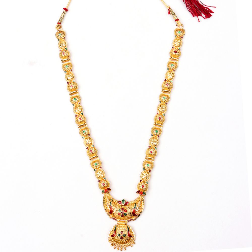 The99Jewel Gold Look Forming Long Necklace Set