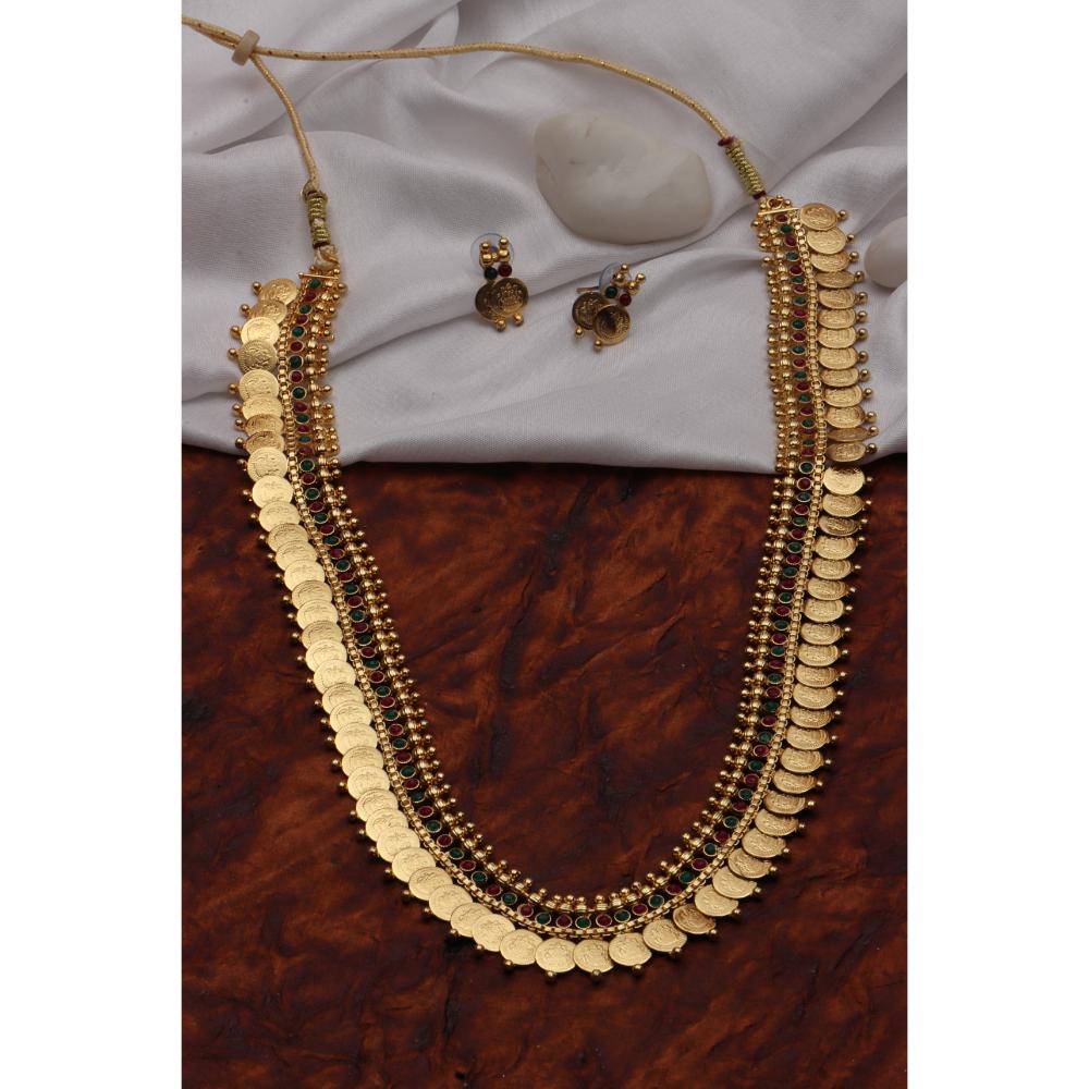 The99Jewel Gold Look Forming Long Necklace Set
