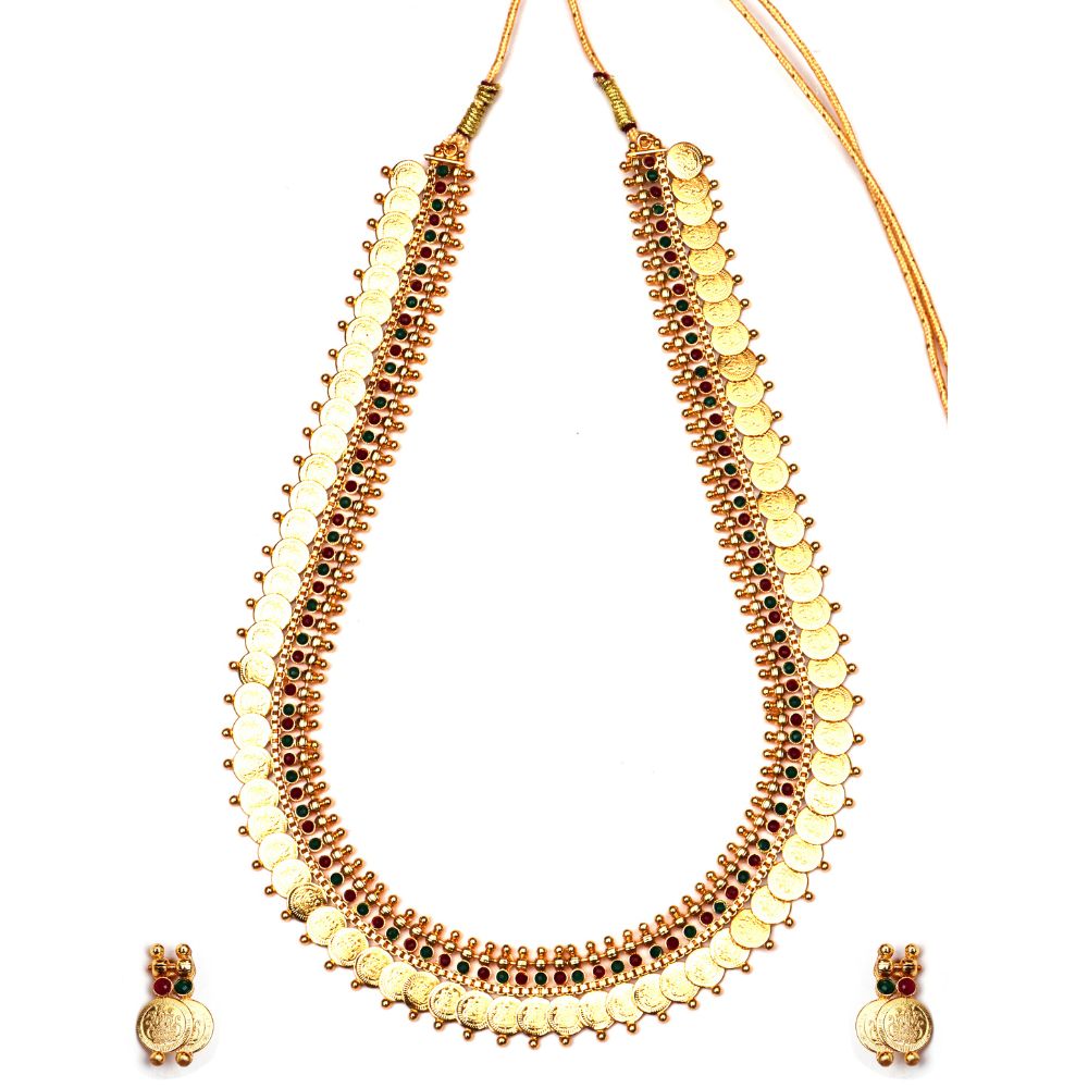 The99Jewel Gold Look Forming Long Necklace Set