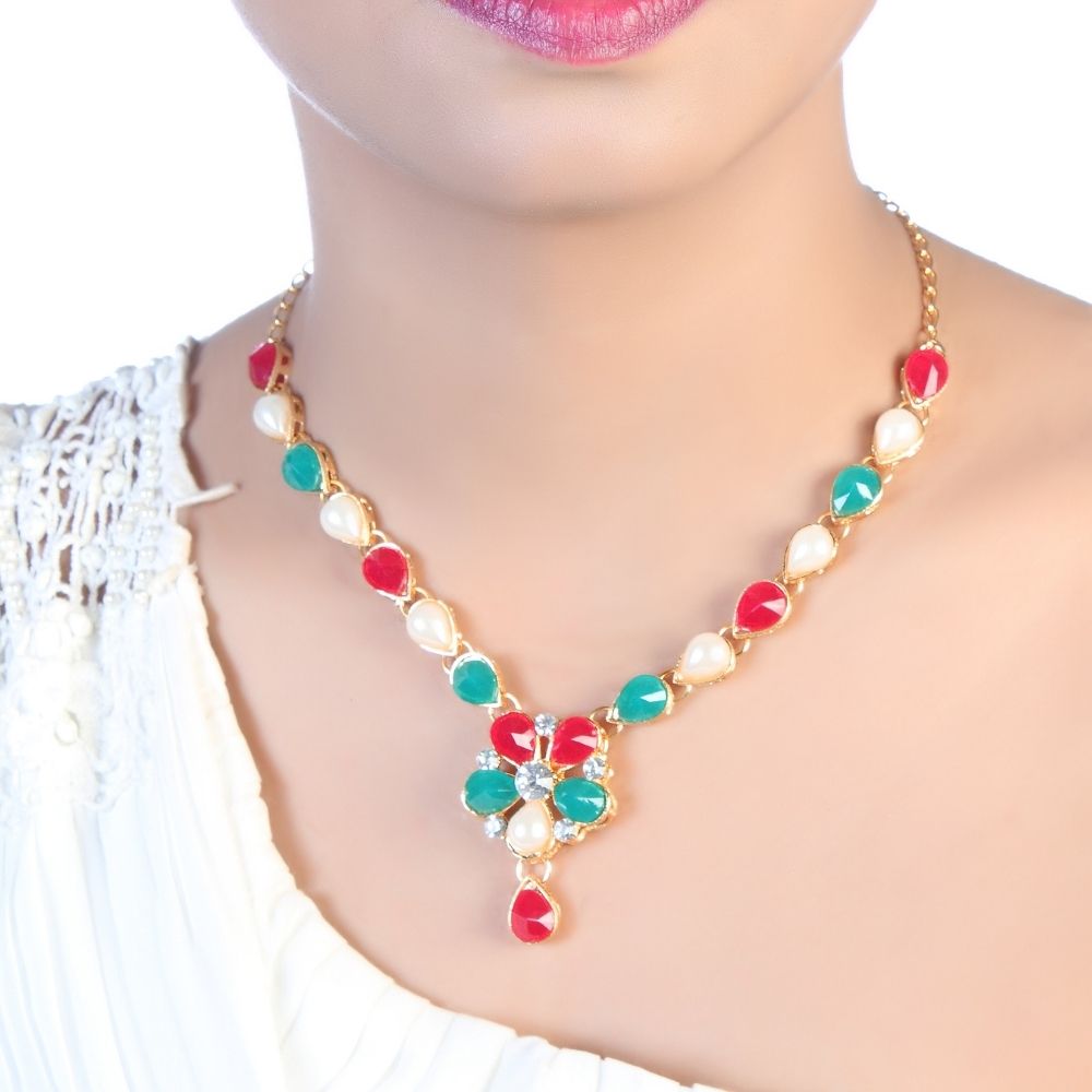 The99Jewel Sparkling Pota Stone Beads Necklace Set
