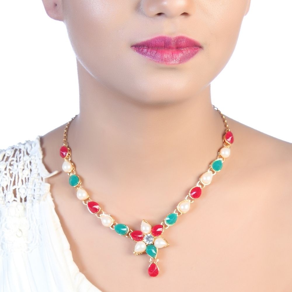 The99Jewel Sparkling Pota Stone Beads Necklace Set