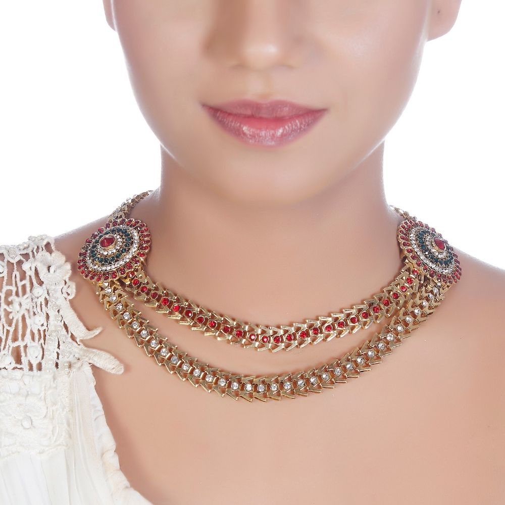 The99Jewel Exclusive Austrian Stone Necklace Set Stylish Jewelry for Women