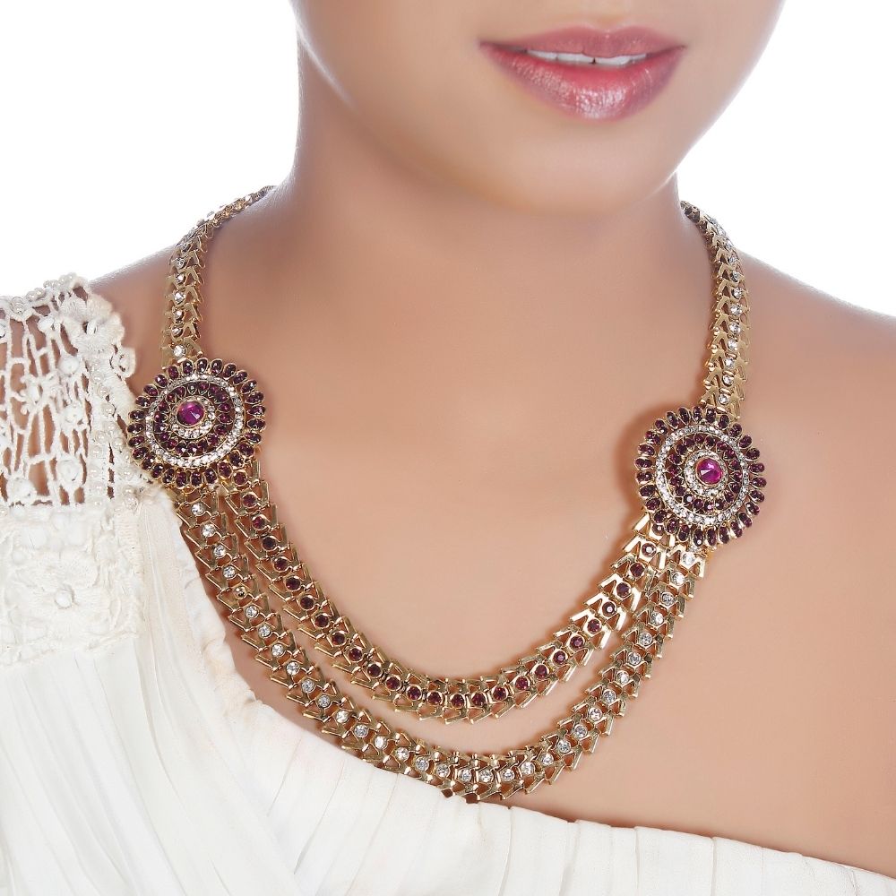 The99Jewel Exclusive Austrian Stone Necklace Set Stylish Jewelry for Women