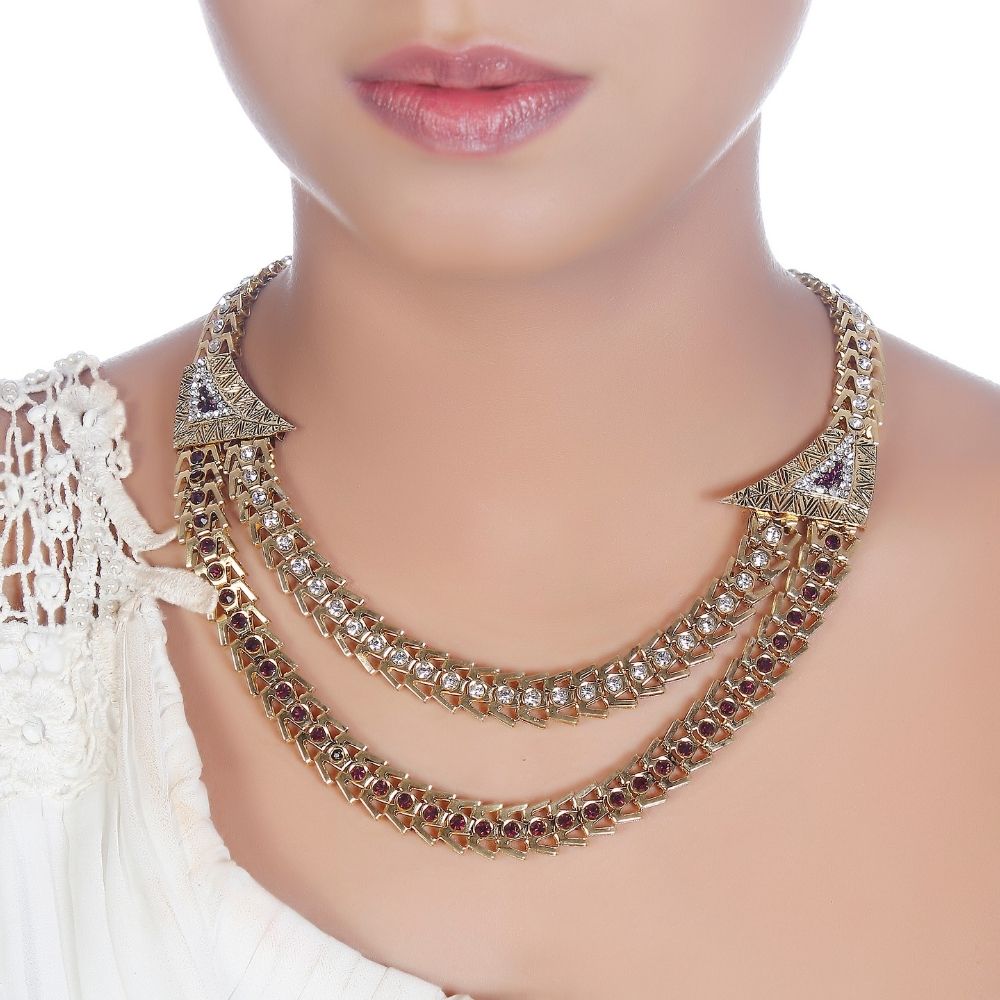 The99Jewel Exclusive Austrian Stone Necklace Set Stylish Jewelry for Women