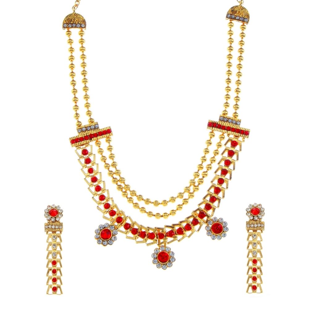 The99Jewel Sparkling Austrian Stone Long Necklace Set