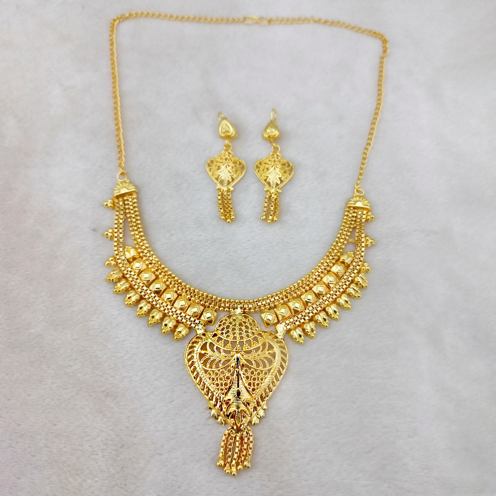 The99Jewel Elegant Gold Look Forming Necklace Set Traditional Jewelry for Women (Assorted Design )