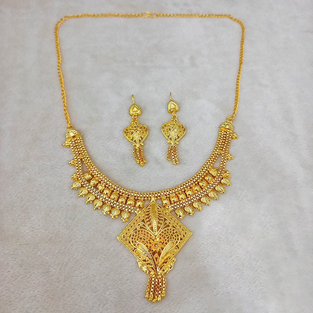 The99Jewel Elegant Gold Look Forming Necklace Set Traditional Jewelry for Women (Assorted Design )