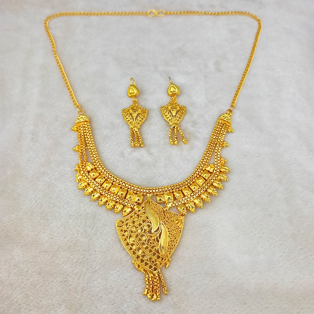 The99Jewel Elegant Gold Look Forming Necklace Set Traditional Jewelry for Women (Assorted Design )