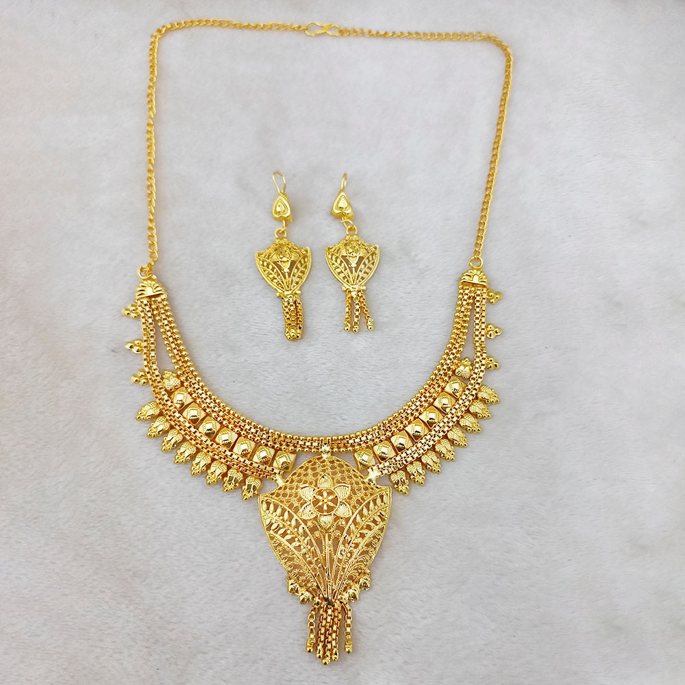 The99Jewel Elegant Gold Look Forming Necklace Set Traditional Jewelry for Women (Assorted Design )