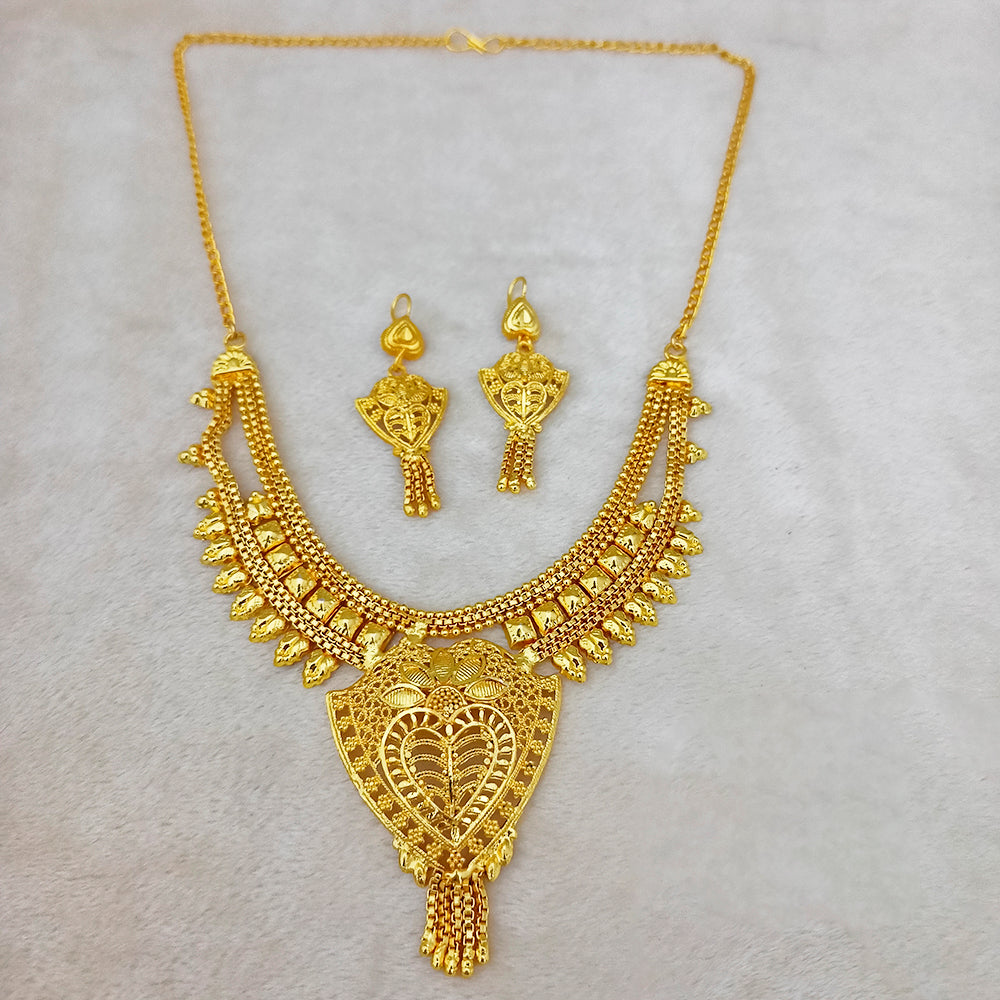 The99Jewel Elegant Gold Look Forming Necklace Set Traditional Jewelry for Women (Assorted Design )