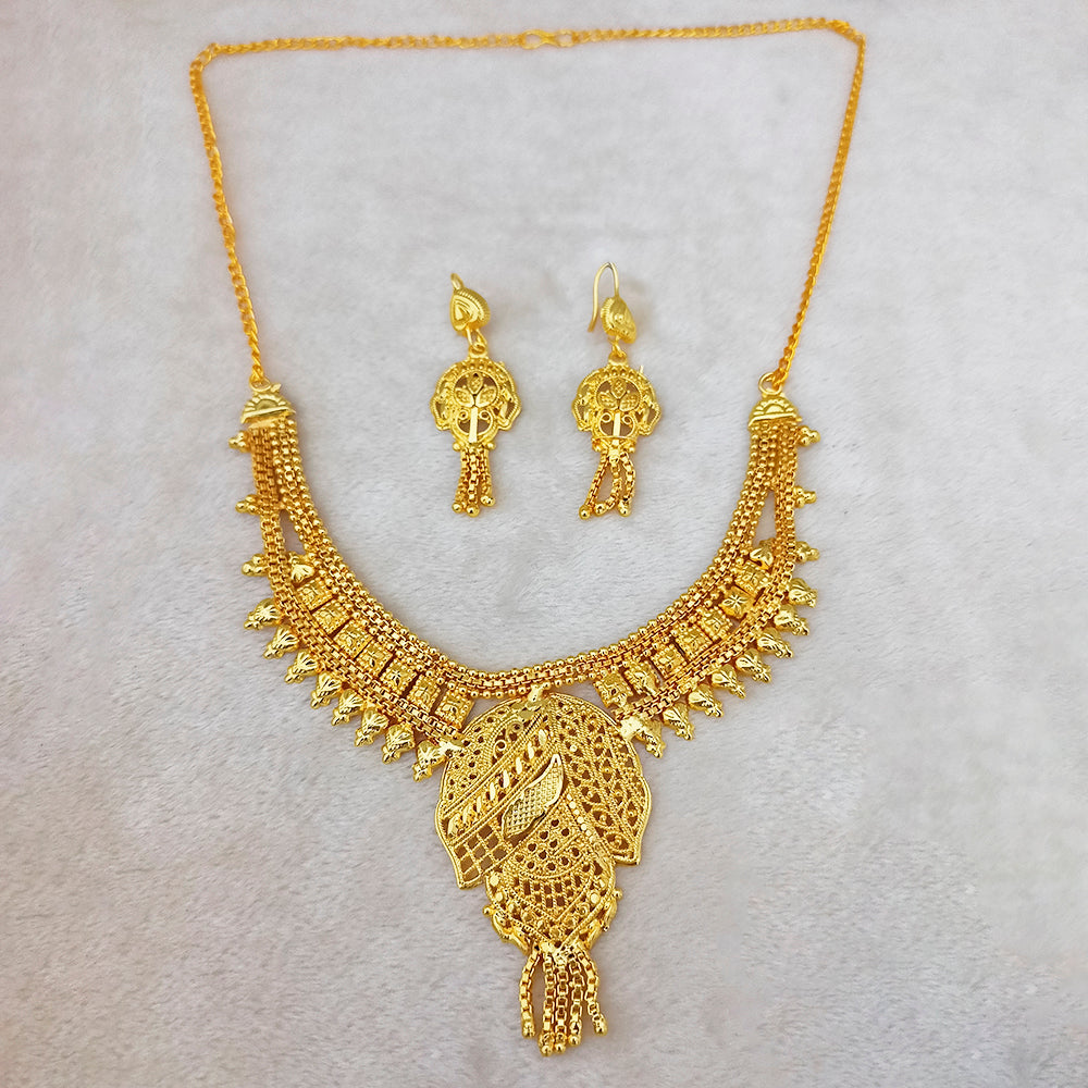 The99Jewel Elegant Gold Look Forming Necklace Set Traditional Jewelry for Women (Assorted Design )