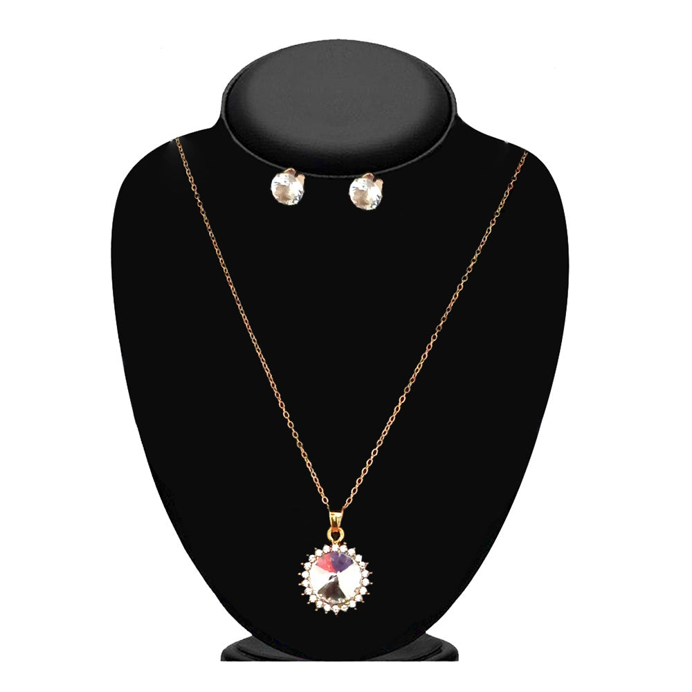 The99Jewel Shimmering Crystal Chain Pendant Jewelry Set