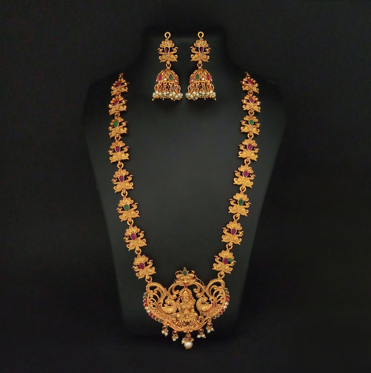 The99Jewel Traditional Temple Look Necklace Set for Women | Elegant South Indian Ethnic Jewellery
