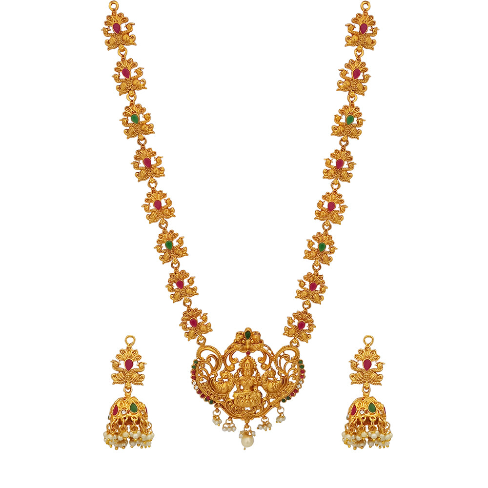The99Jewel Traditional Temple Look Necklace Set for Women | Elegant South Indian Ethnic Jewellery