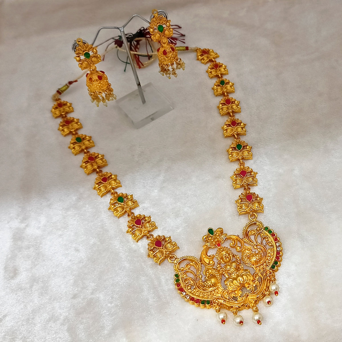 The99Jewel Traditional Temple Look Necklace Set for Women | Elegant South Indian Ethnic Jewellery