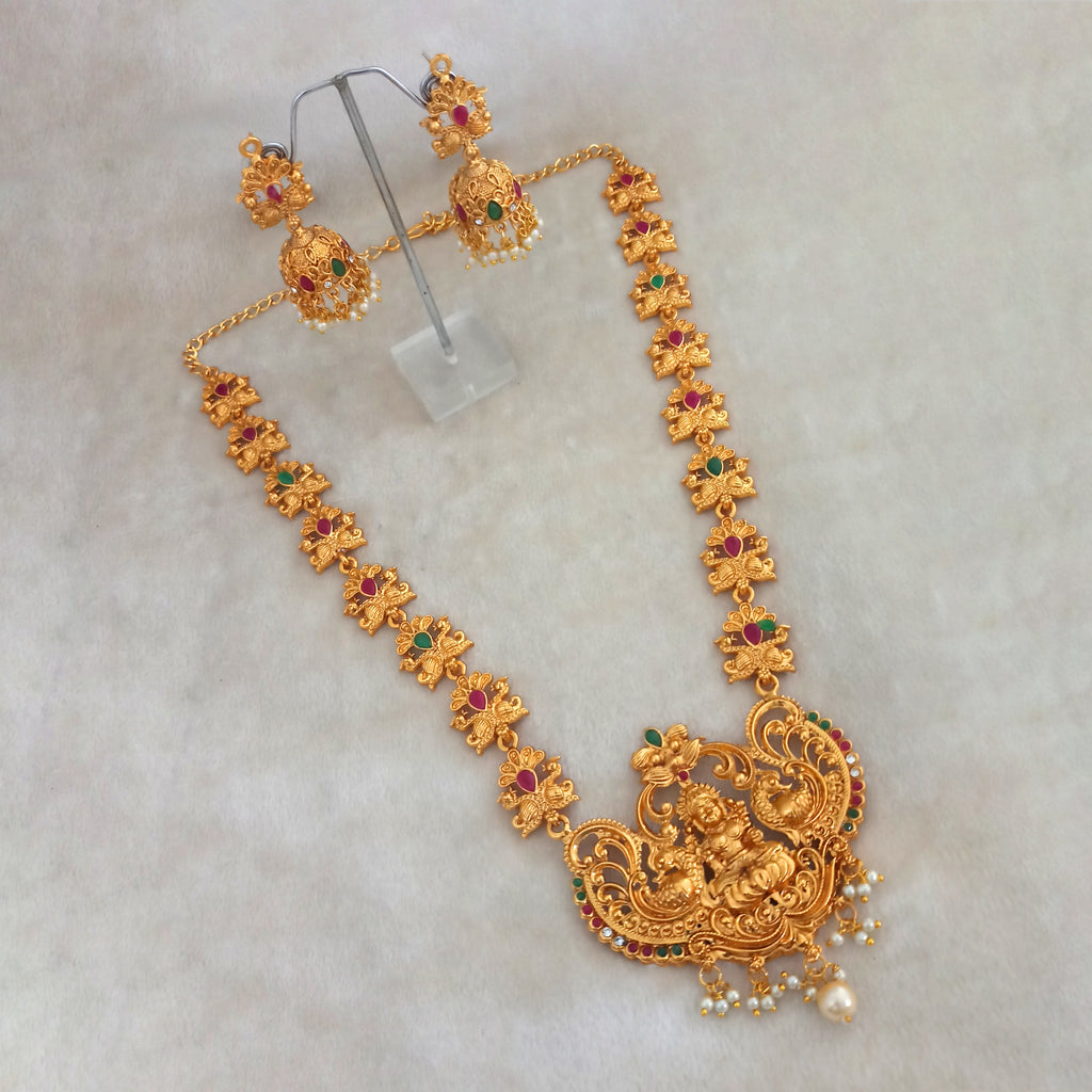 The99Jewel Traditional Temple Look Necklace Set for Women | Elegant South Indian Ethnic Jewellery