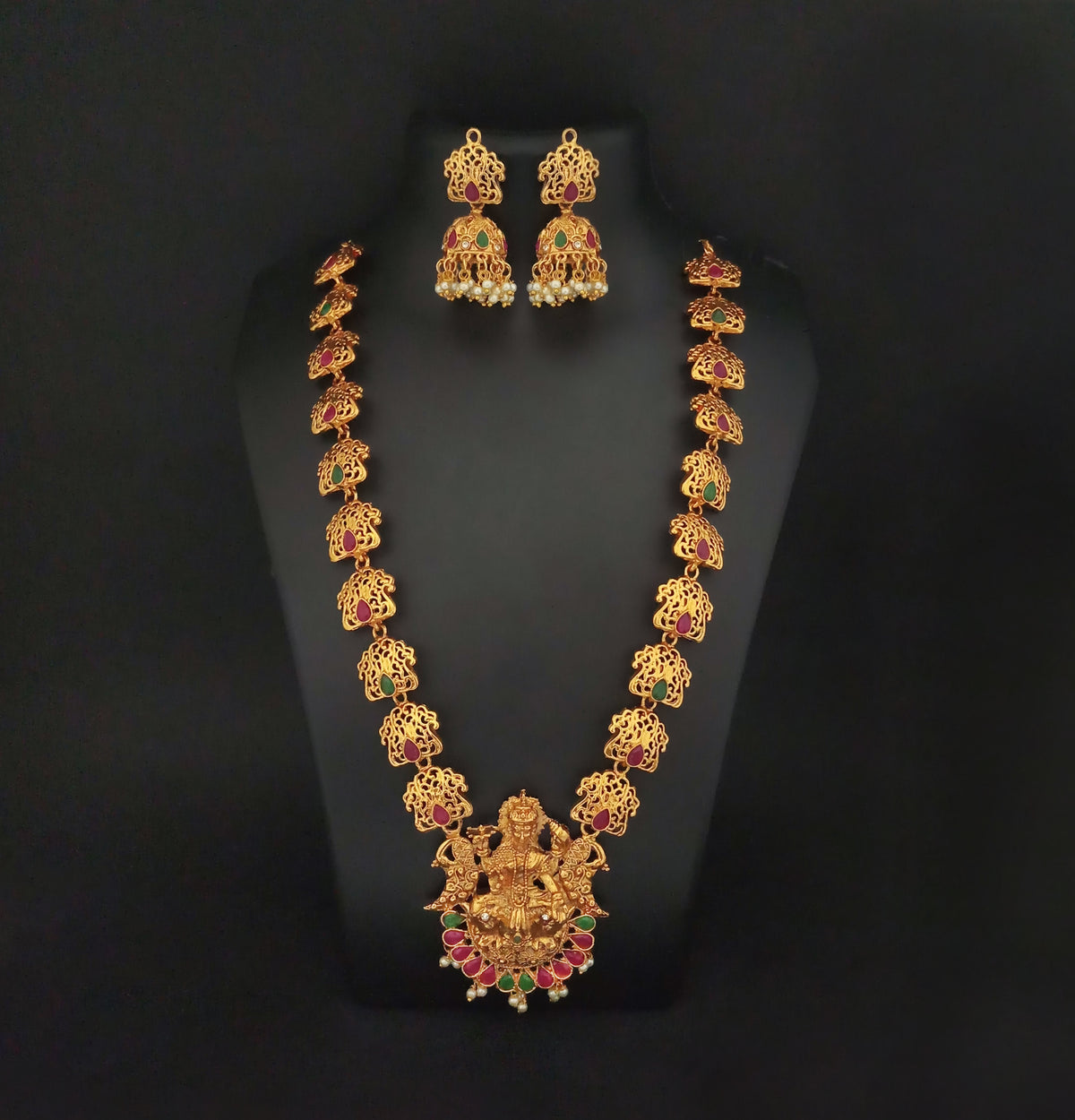 The99Jewel Traditional Temple Look Necklace Set for Women | Elegant South Indian Ethnic Jewellery