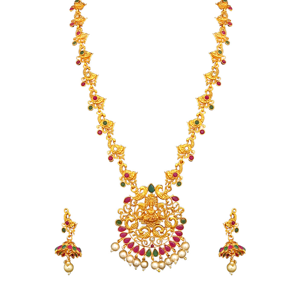 The99Jewel Festive Temple Look Necklace Set | South Indian Traditional Jewellery Collection
