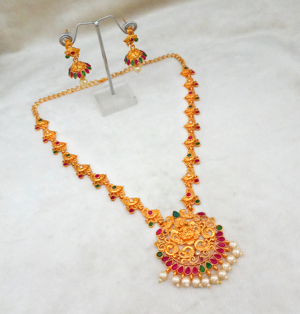 The99Jewel Festive Temple Look Necklace Set | South Indian Traditional Jewellery Collection