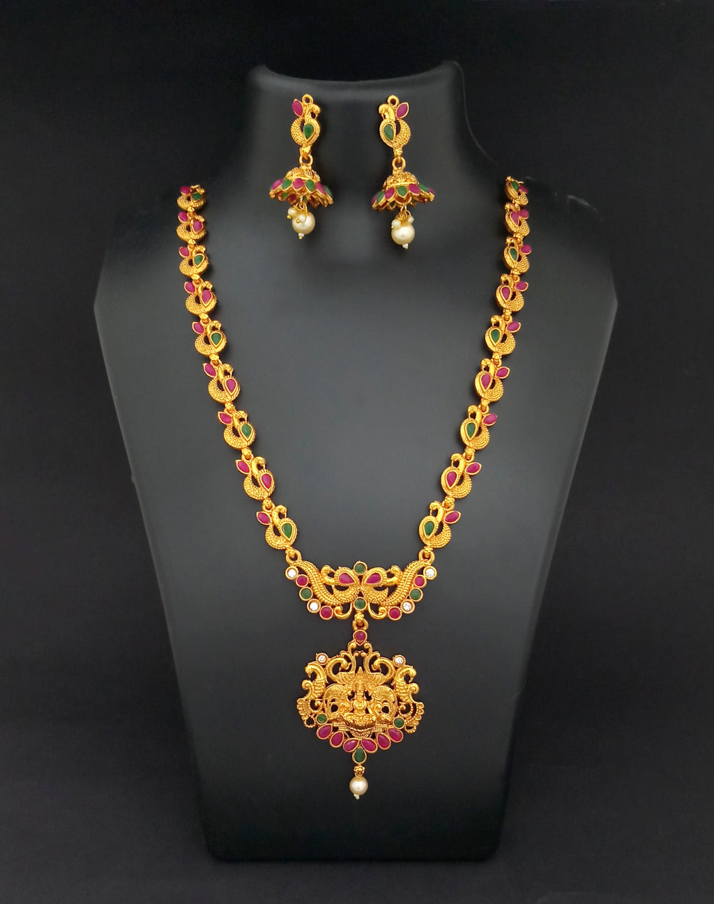The99Jewel Festive Temple Look Necklace Set | South Indian Traditional Jewellery Collection