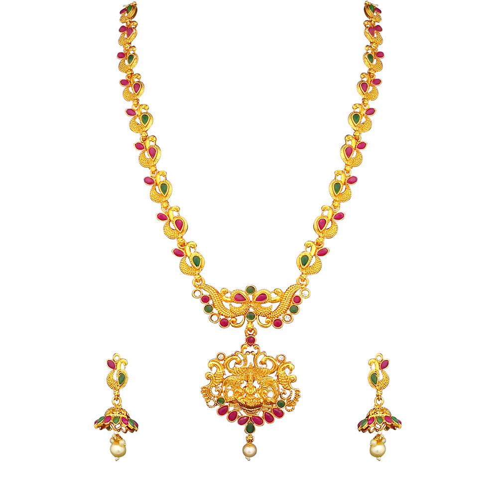 The99Jewel Festive Temple Look Necklace Set | South Indian Traditional Jewellery Collection