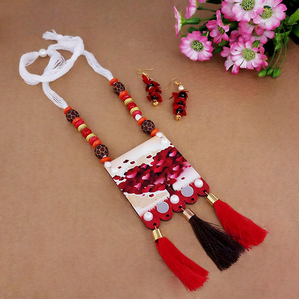 The99Jewel Digital Printed Wooden Necklace Set