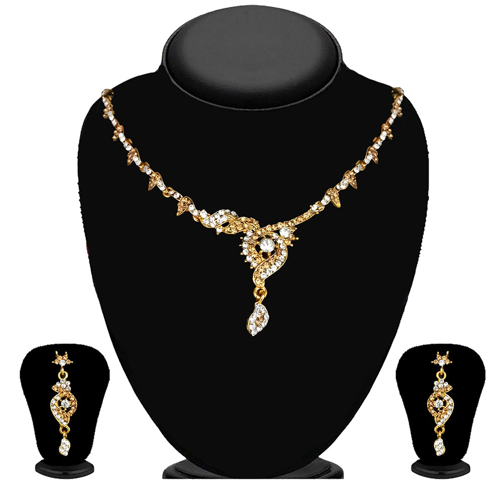The99Jewel Gold Plated Elegant Austrian Stone Necklace set