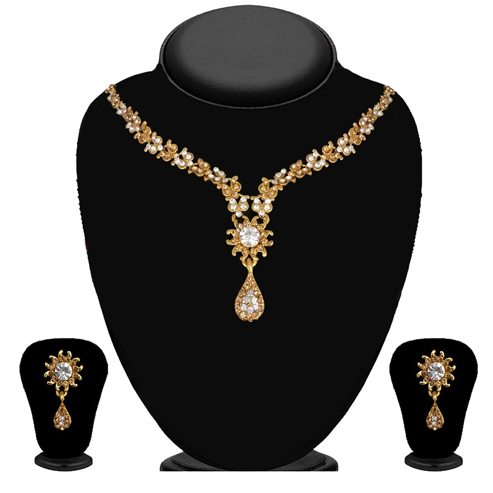 The99Jewel Gold Plated Elegant Austrian Stone Necklace set