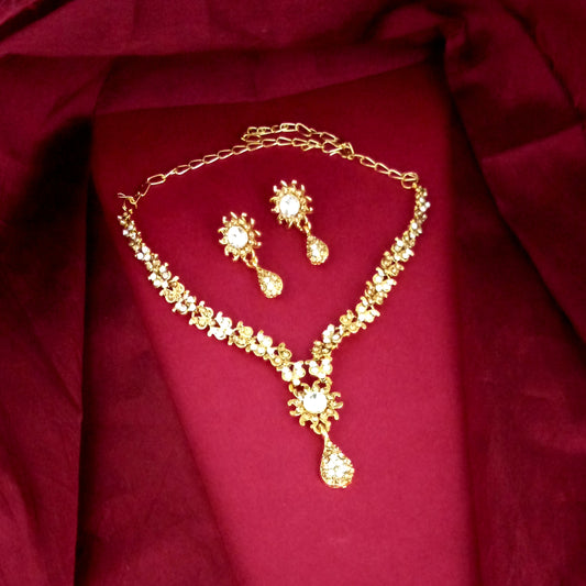 Eyecatching Gold Plated Necklace Set