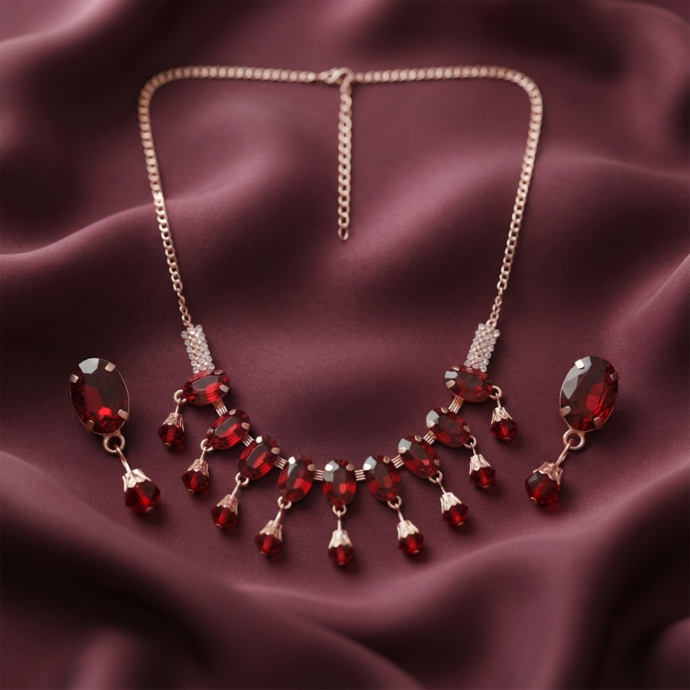 The99Jewel Exclusive Crystal Stone Celebration Necklace Set