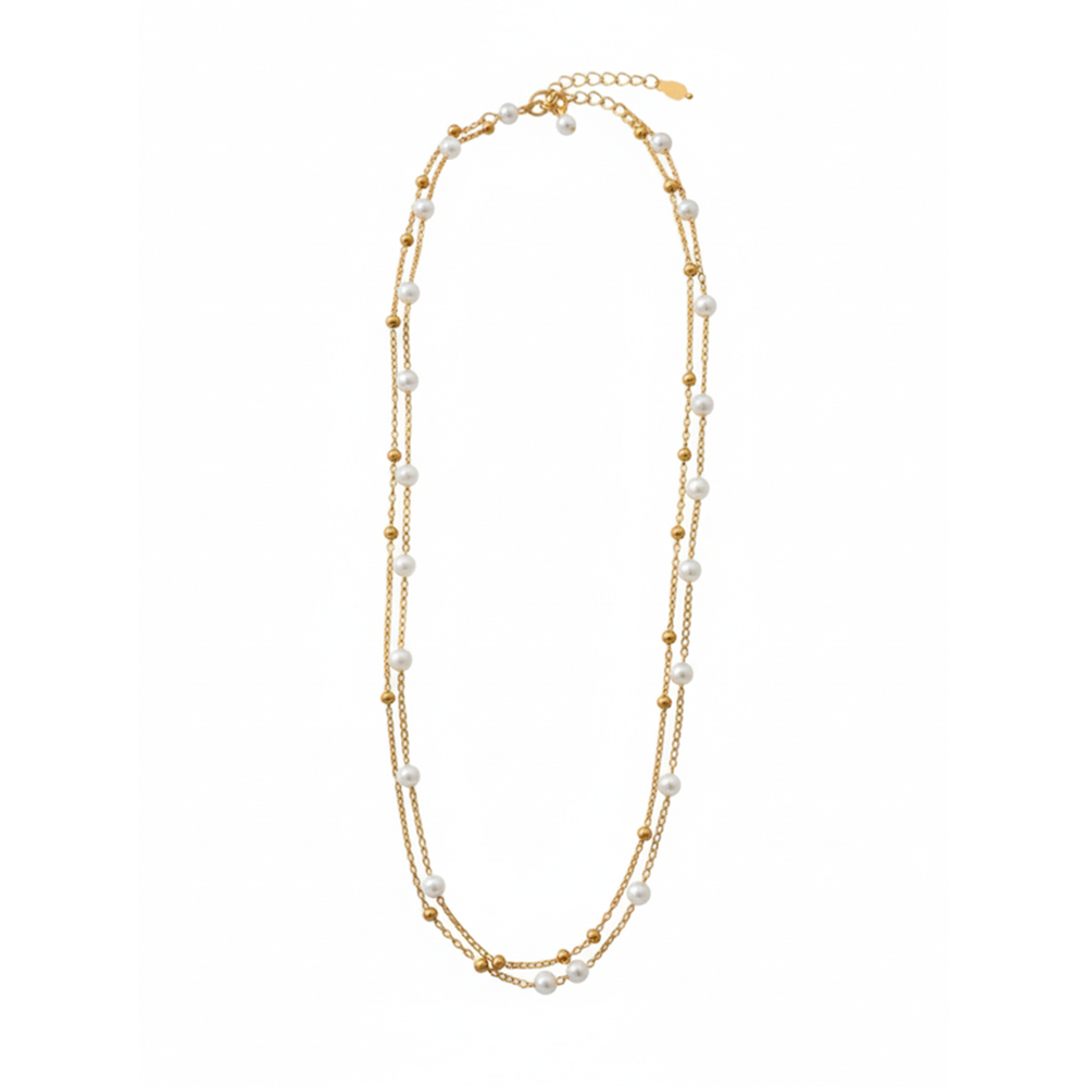 The99Jewel Gold Plated Pearl Stylish Necklace