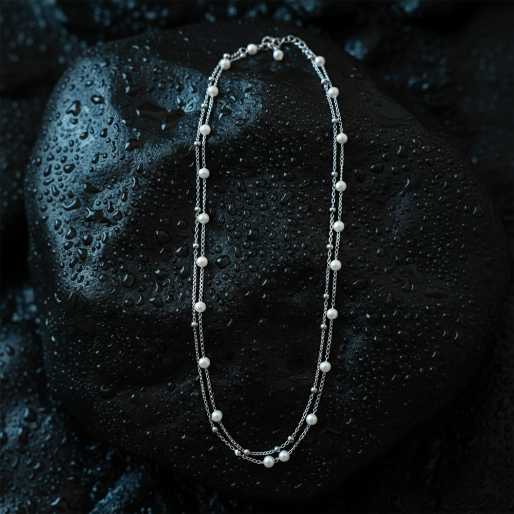 The99Jewel Silver Plated Pearl Stylish Necklace