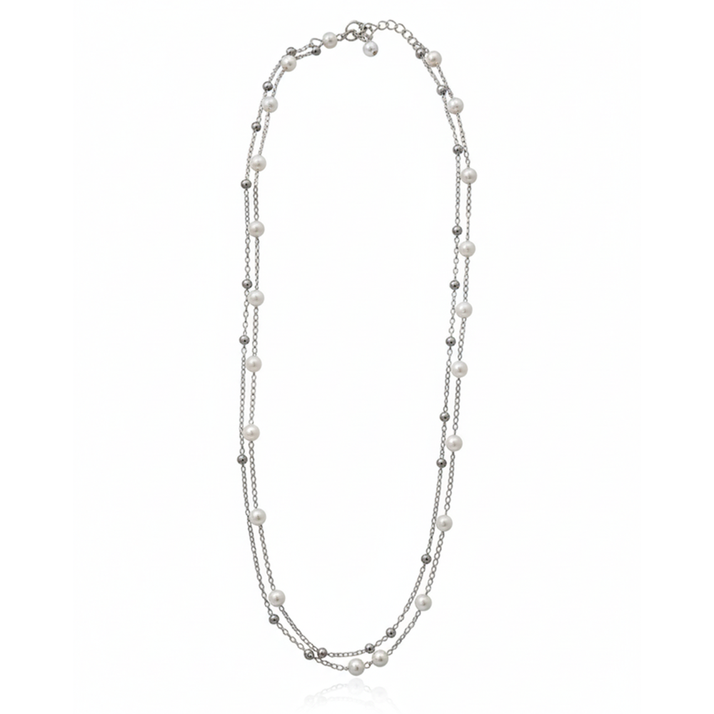 The99Jewel Silver Plated Pearl Stylish Necklace