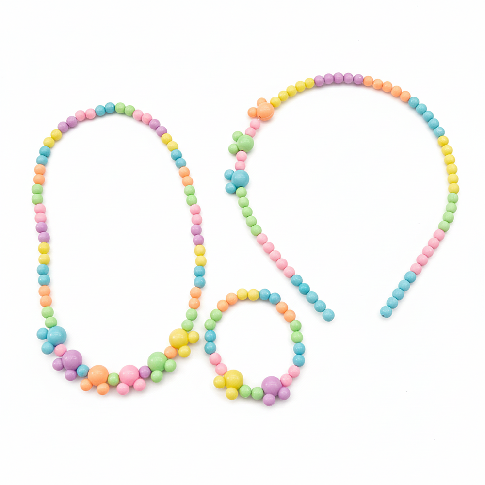 The99Jewel Colorful Beaded Necklace Bracelet And Hair Band Combo For Kids
