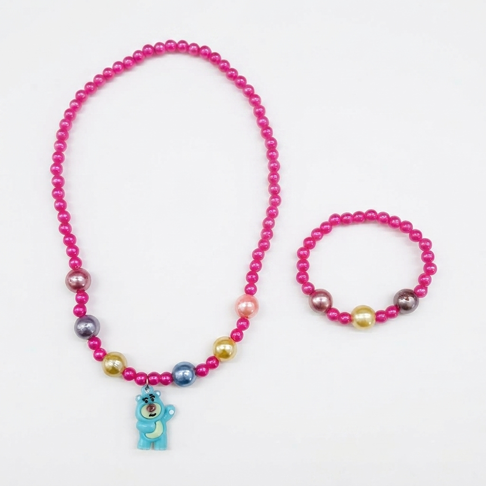 The99Jewel Pearl Necklace and Bracelet Set for Girls | Cute Kids Fashion Jewellery Set