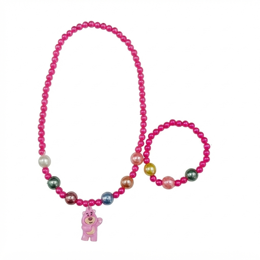 The99Jewel Pearl Necklace and Bracelet Set for Girls | Cute Kids Fashion Jewellery Set