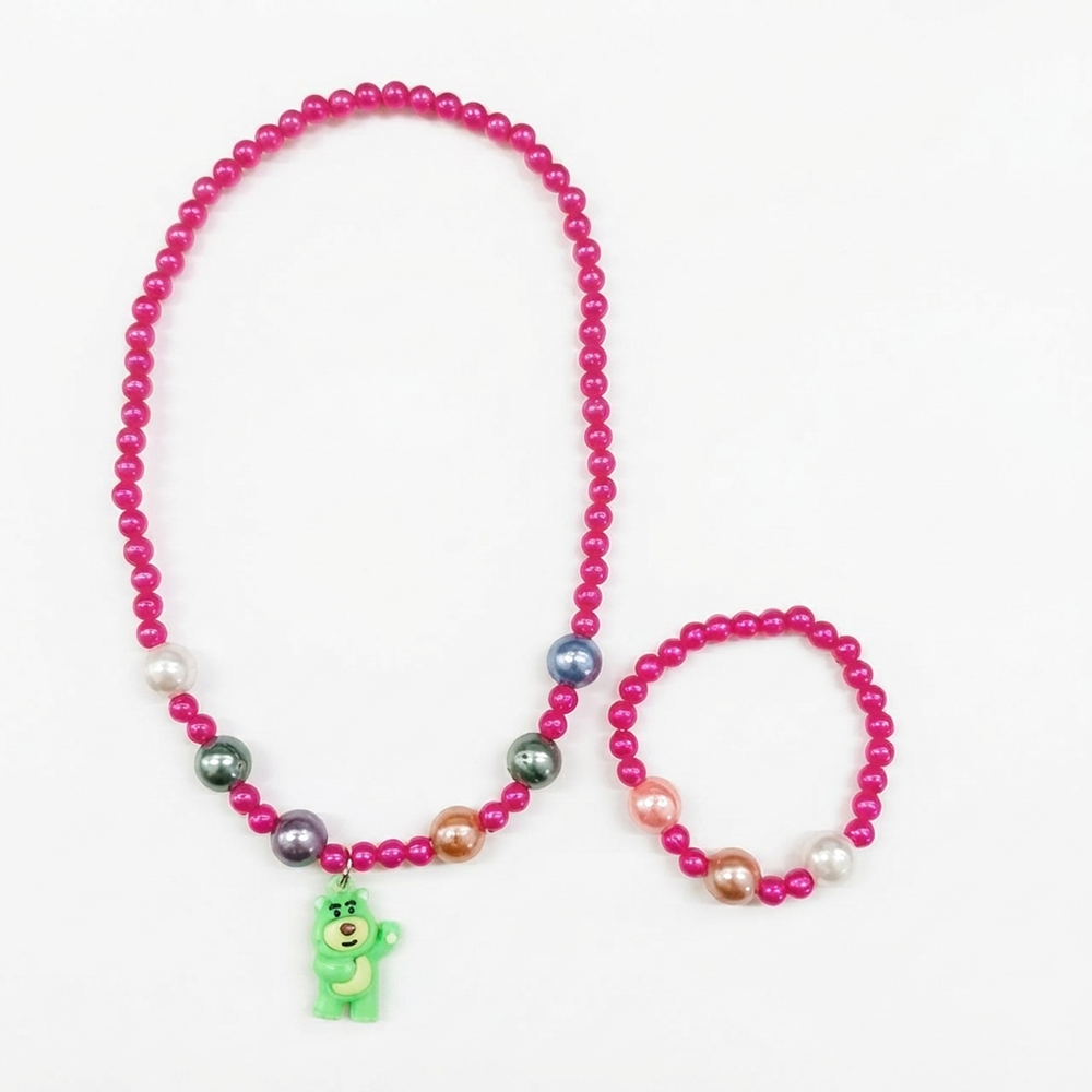The99Jewel Pearl Necklace and Bracelet Set for Girls | Cute Kids Fashion Jewellery Set