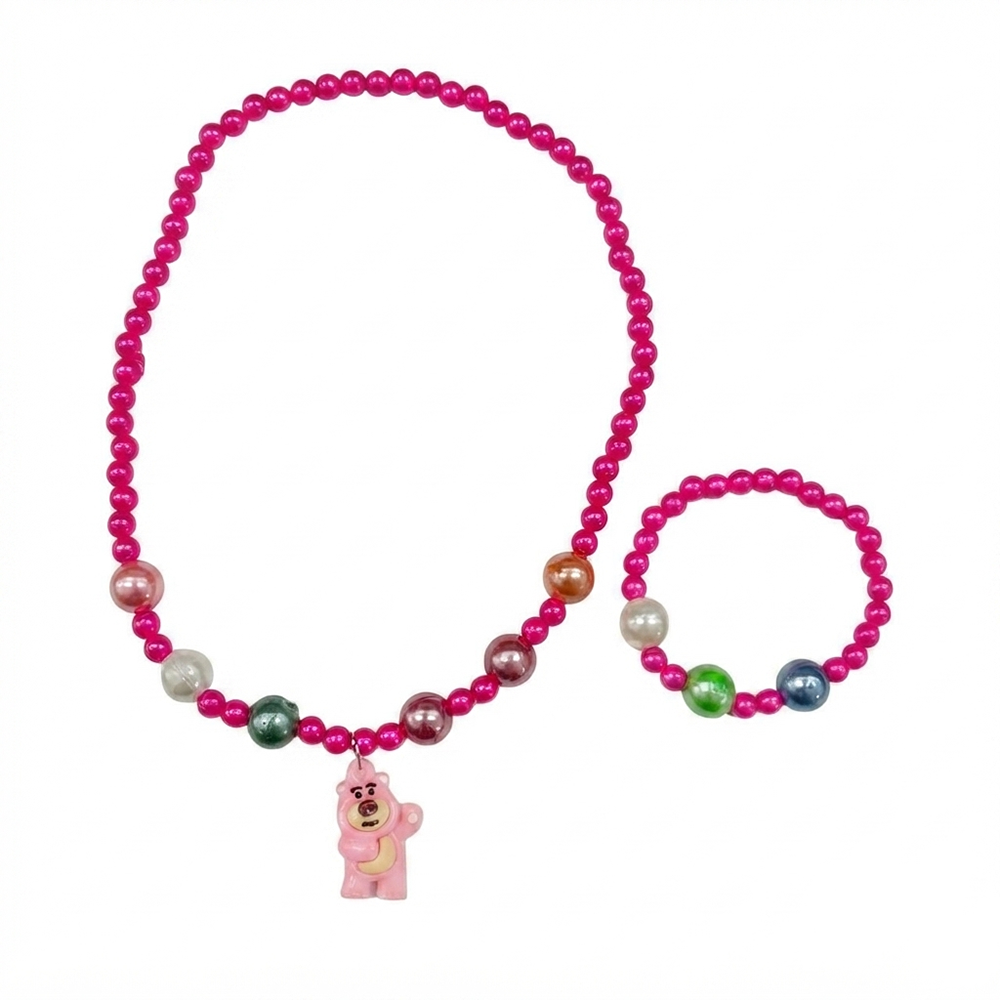 The99Jewel Pearl Necklace and Bracelet Set for Girls | Cute Kids Fashion Jewellery Set