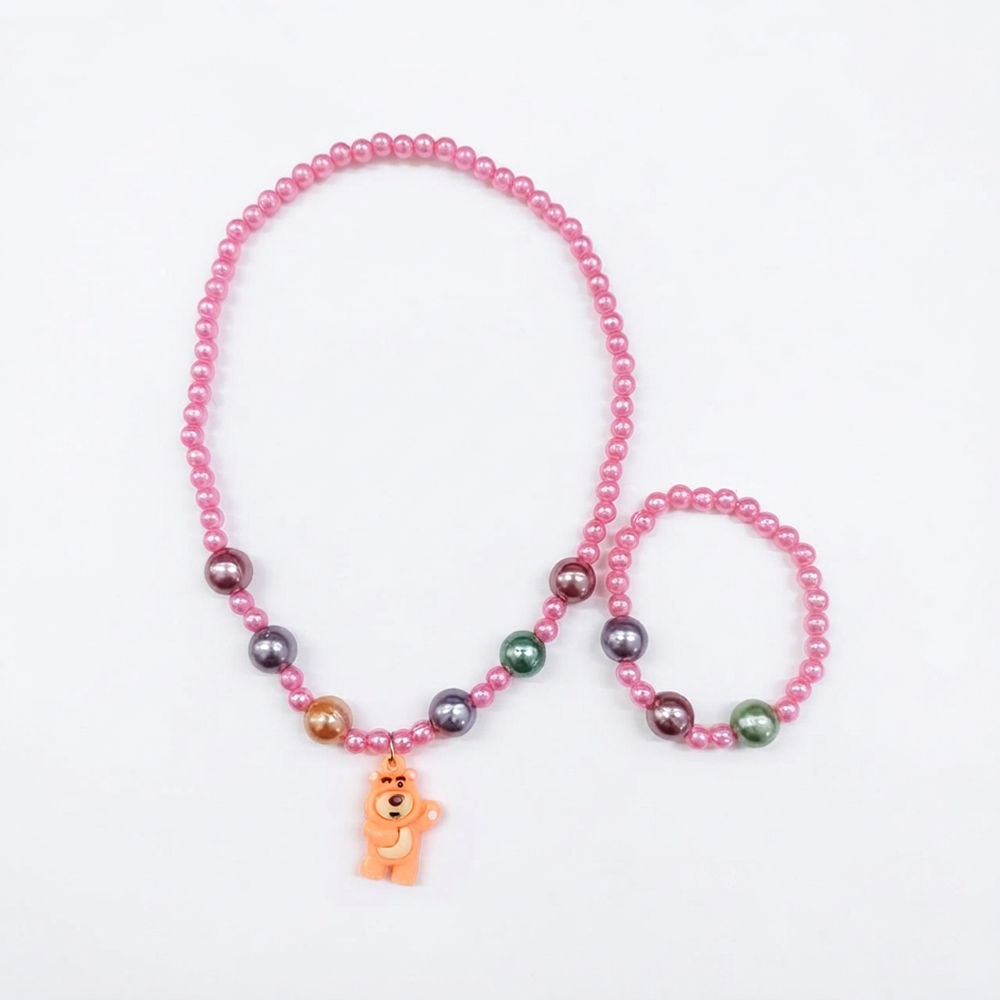 The99Jewel Pearl Necklace and Bracelet Set for Girls | Cute Kids Fashion Jewellery Set