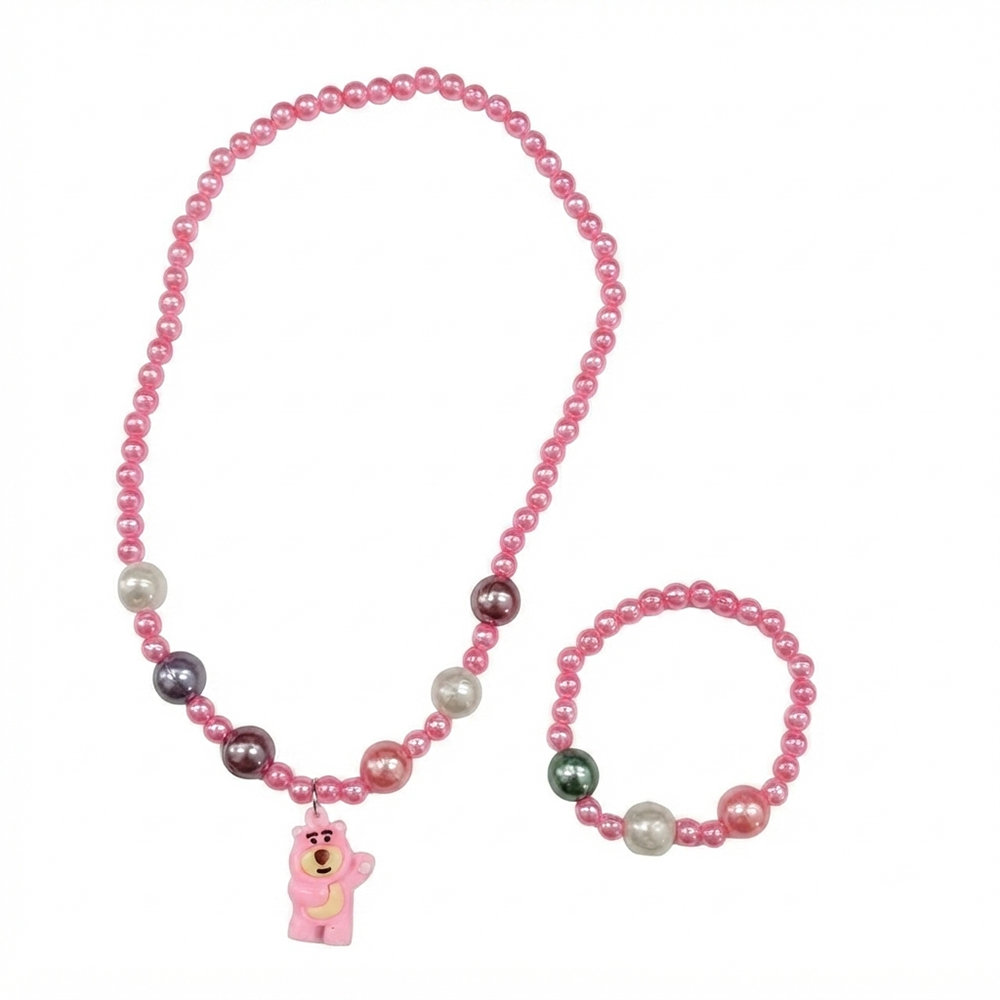 The99Jewel Pearl Necklace and Bracelet Set for Girls | Cute Kids Fashion Jewellery Set