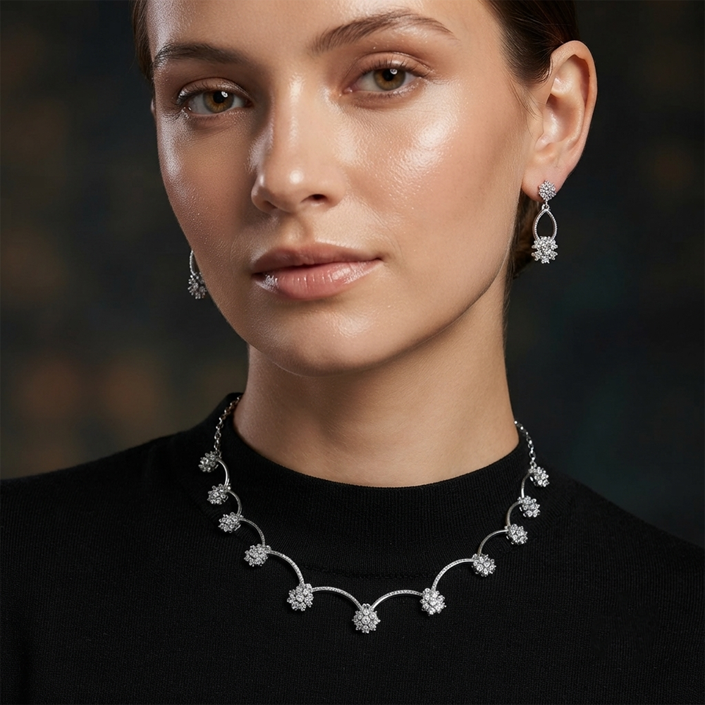 The99Jewel Premium Austrian Stone Necklace Set for Women