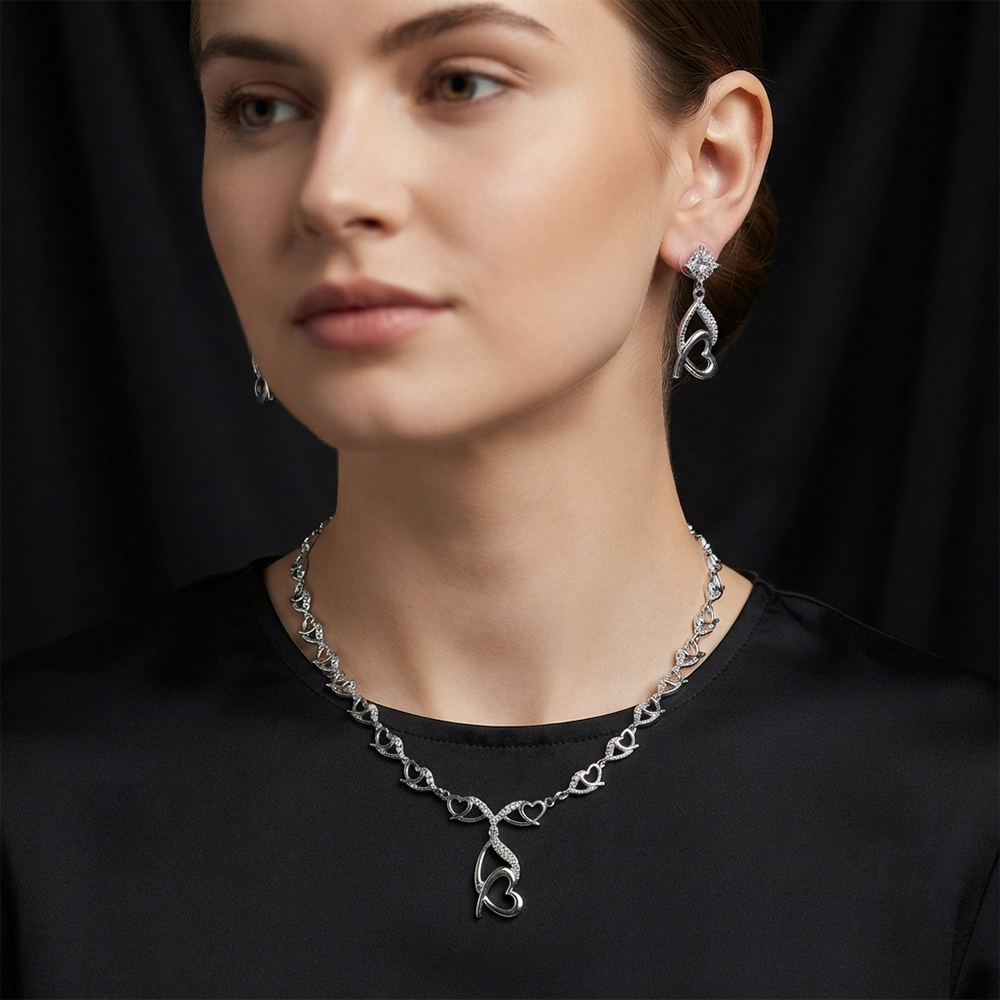 The99Jewel Elegant Austrian Stone Party Wear Necklace Set