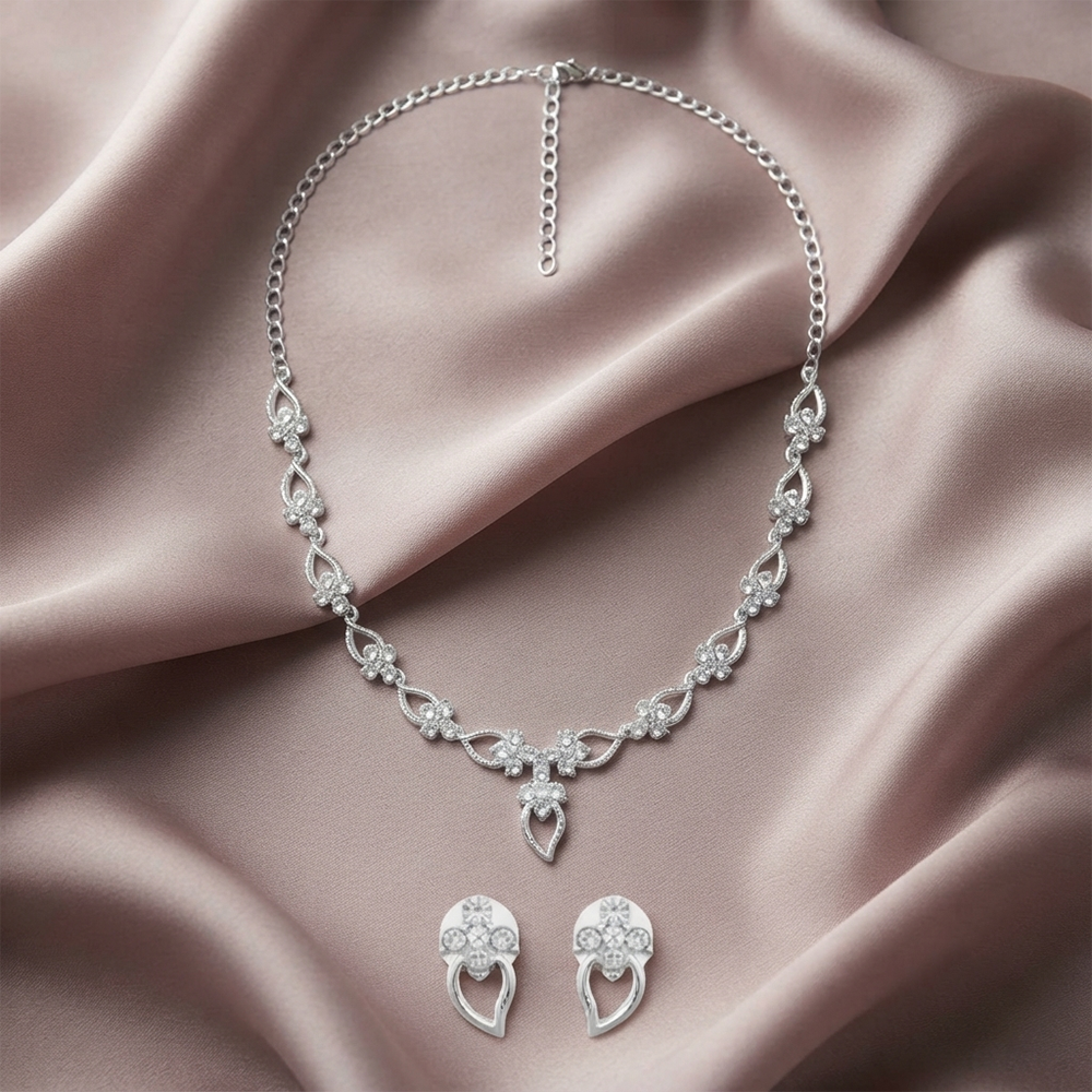 The99Jewel Elegant Austrian Stone Party Wear Necklace Set
