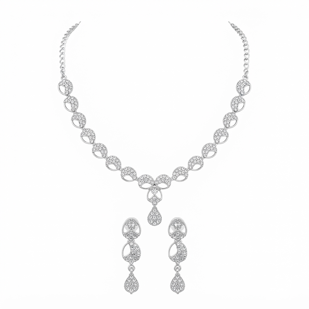 The99Jewel Elegant Austrian Stone Party Wear Necklace Set